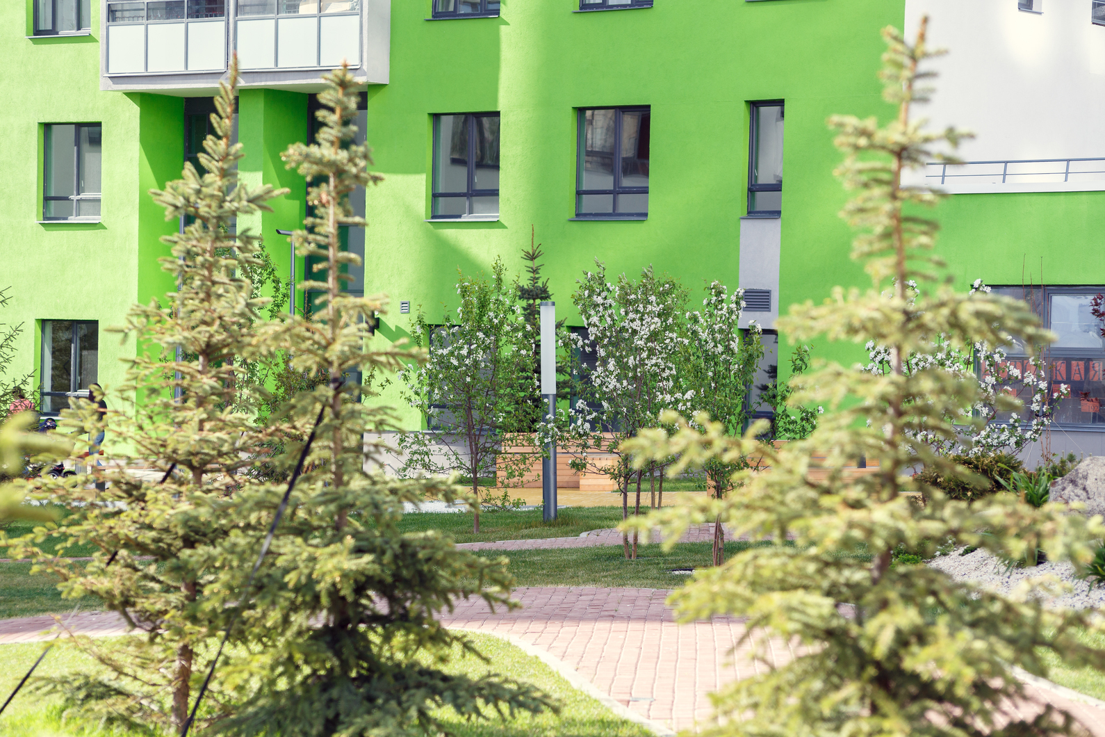 Двухуровневый 
зелёный двор