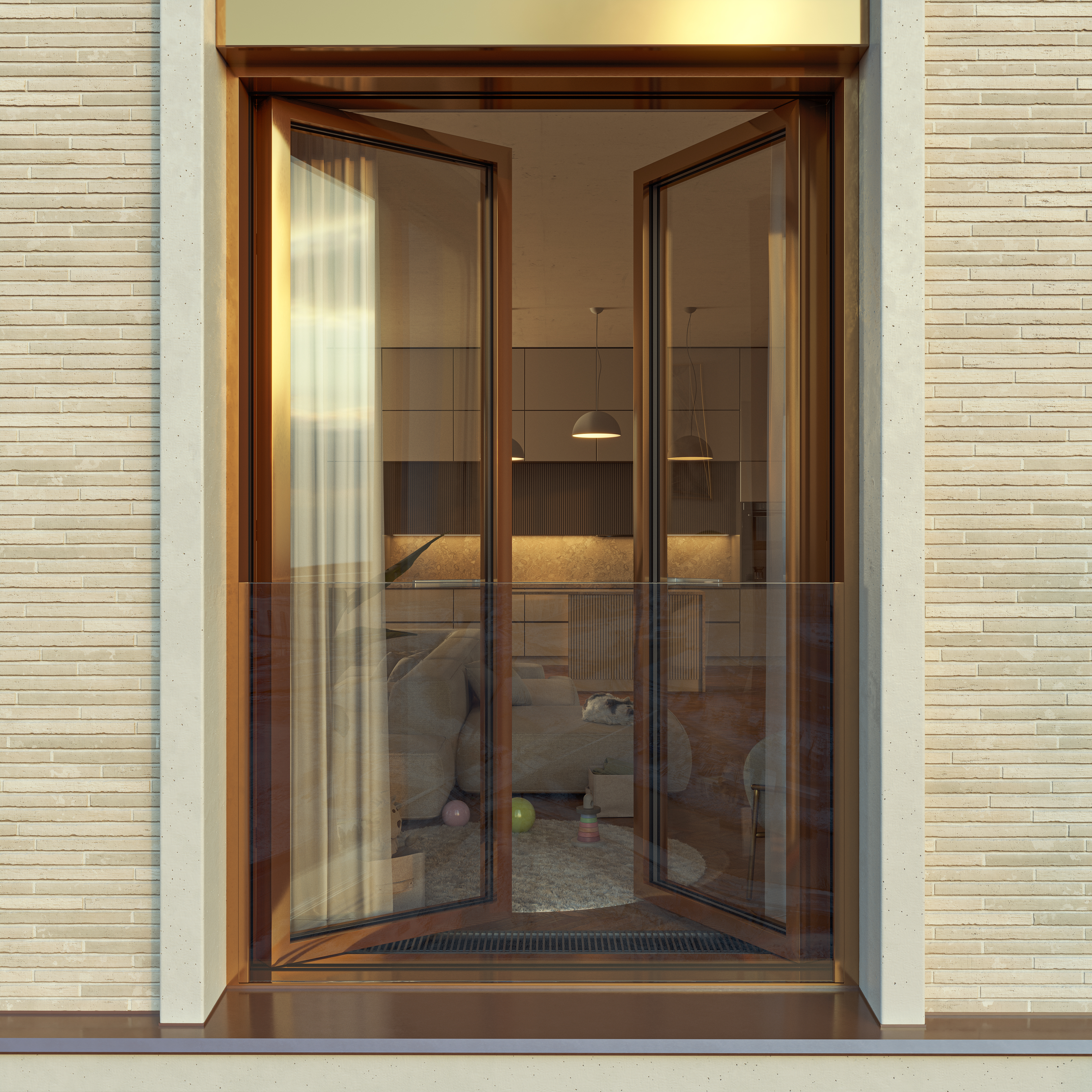 Окна со штульповым
остеклением